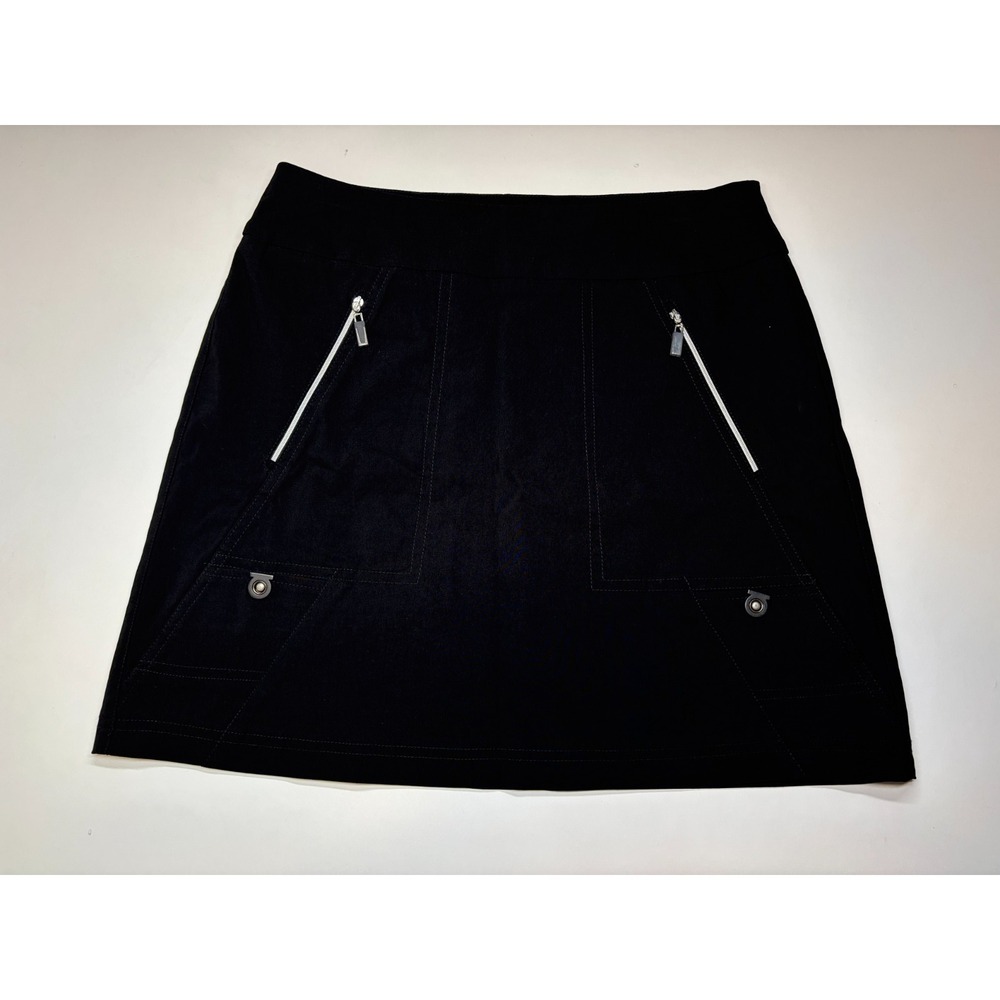 Jamie Saddock Skirt Womens 8 Black Skort Lined Stretch Golf Tennis Pickleball